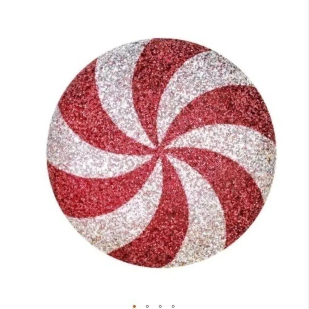 NWOT Sparkle Home Peppermint Pillow Velvet back candy cane pillow bling 2 Colors